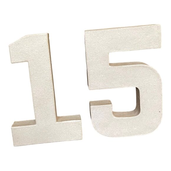 15th Birthday 8" Dimensional Cardboard Numbers Party Decor Display Table 15 - Picture 4 of 5